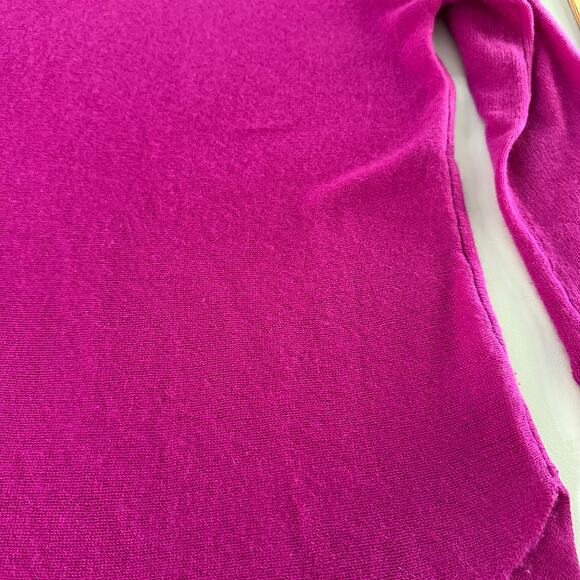 14th & Union Womens Cashmere Boat Neck Sweater Fuchsia Soft Knit Small - Picture 4 of 8